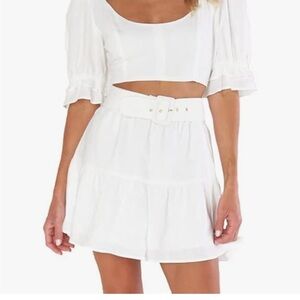 Show Me Your Mumu Women's Girls' Slim Size Fiona Skirt white